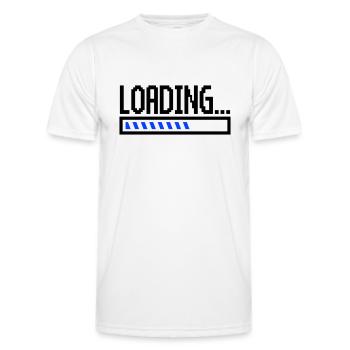 Loading - Men's Functional T-Shirt - white - Front - AI Model Male 178 dark (178cm)