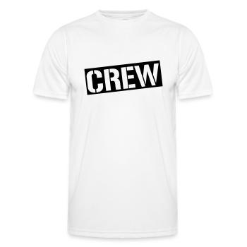 crew - Men's Functional T-Shirt - white - Front - AI Model Male 178 dark (178cm)