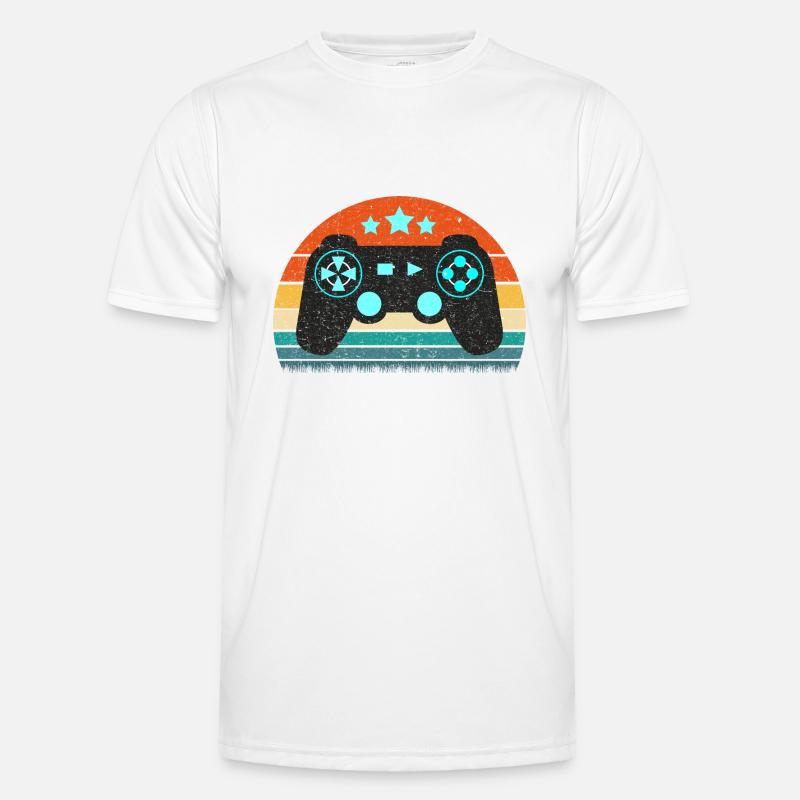 Vintage Retro Gaming Controller Men's Functional T-Shirt