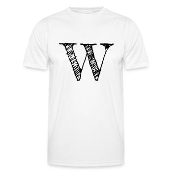 W - Männer Funktions-T-Shirt - Weiß - Vorne - AI Model Male 178 dark (178cm)