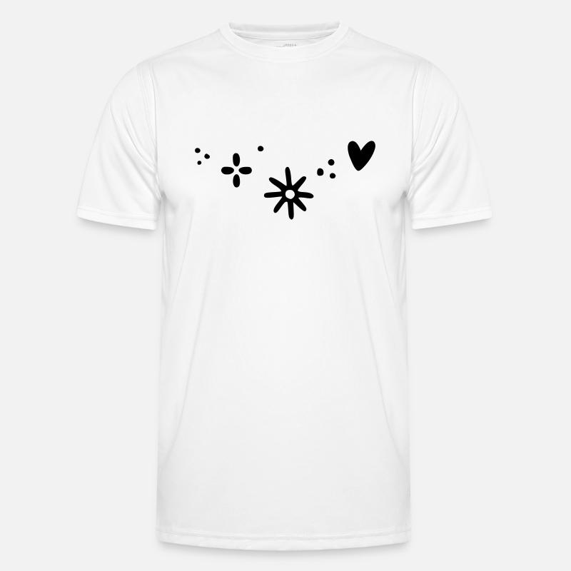 Heart Star Pattern Men's Functional T-Shirt
