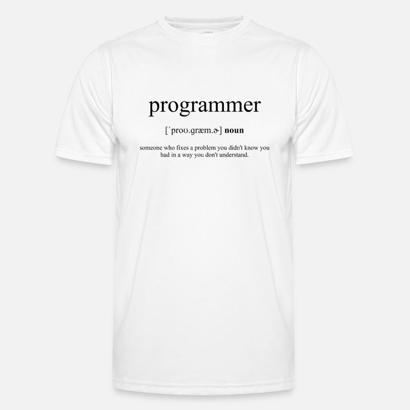 Programmer (Programmierer) Definition Dictionary - Männer Funktions-T-Shirt - Weiß