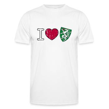 I love Steiermark Wappen Steirisch Geschenk - Männer Funktions-T-Shirt - Weiß - Vorne - AI Model Male 178 dark (178cm)