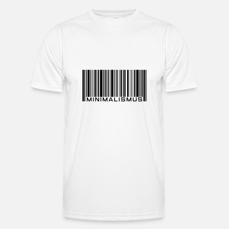 Minimalismus - Barcode - Strichcode - Männer Funktions-T-Shirt - Weiß