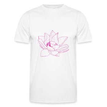 Lotus - Men's Functional T-Shirt - white - Front - AI Model Male 178 dark (178cm)