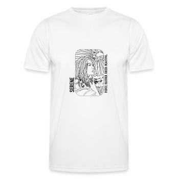 Serene / So Beautiful - Men's Functional T-Shirt - white - Front - AI Model Male 178 dark (178cm)