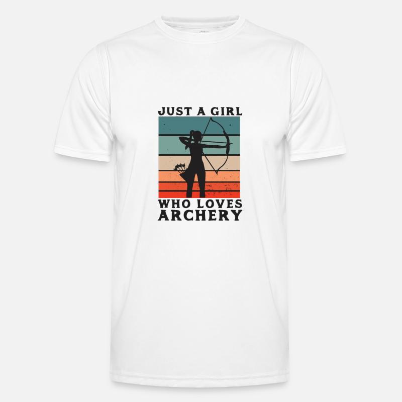 Bogenschießen - Pfeil und Bogen - Archery - Männer Funktions-T-Shirt - Weiß