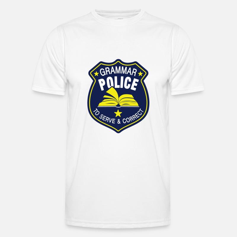 Grammatik Polizei Sprache Sprachlehrer Männer Funktions-T-Shirt