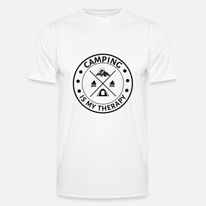 Camping is my Therapy Funny camper saying Men's Functional T-Shirt