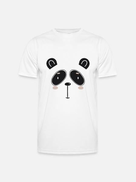 Søde dyre ansigter til børn Panda Gave - Funktionsshirt til herrer - hvid
