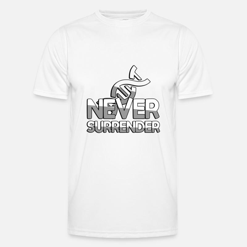 NEVER SURRENDER + DNA - Gaming - Männer Funktions-T-Shirt - Weiß