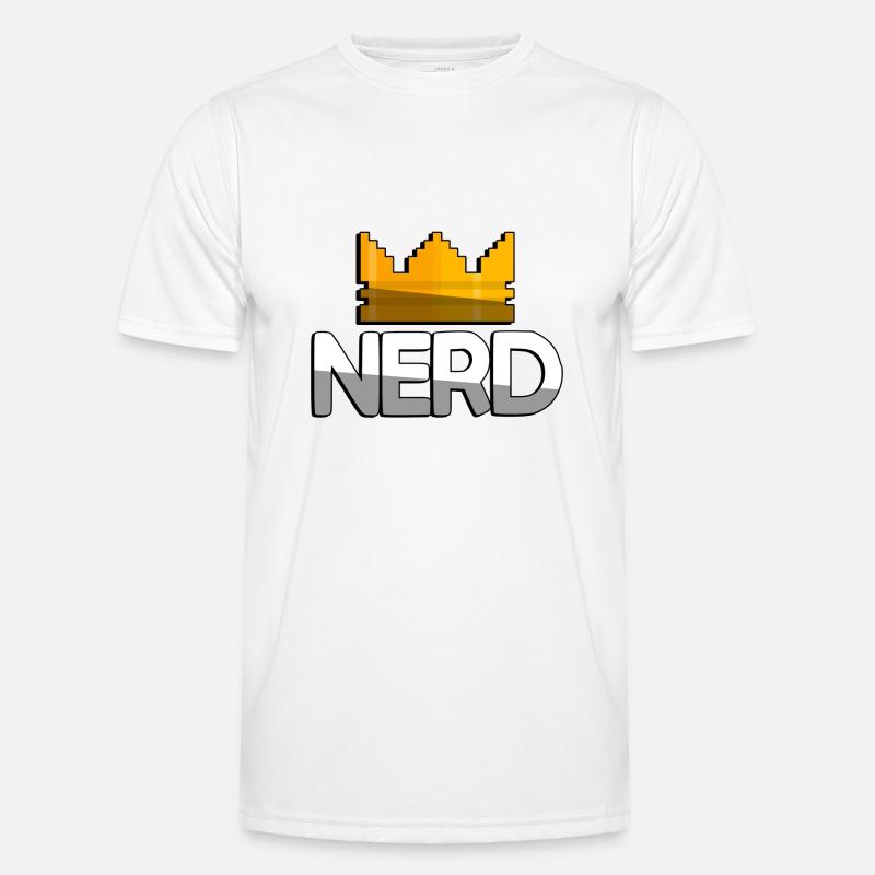 NERD + King Crown - Gaming Männer Funktions-T-Shirt