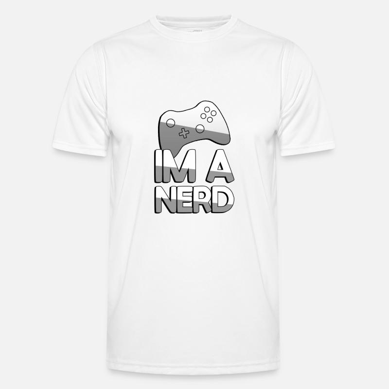 IM A NERD + Controller - Gaming - Männer Funktions-T-Shirt - Weiß
