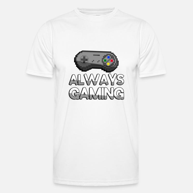 ALWAYS GAMING + SNES Controller - Gaming Männer Funktions-T-Shirt