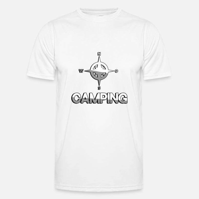 CAMPING + Kompass - Camping Männer Funktions-T-Shirt