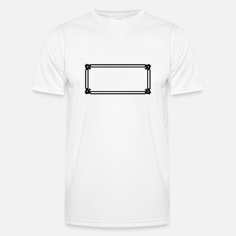 Rectangular frame with ornaments - Men's Functional T-Shirt - white