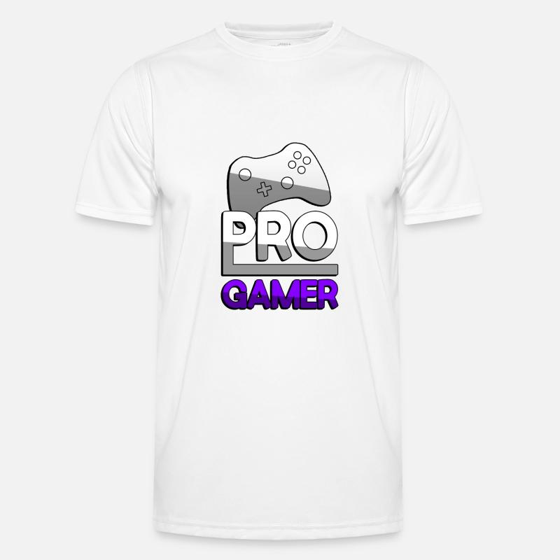 PRO GAMER (Lila) + Controller - Gaming Männer Funktions-T-Shirt