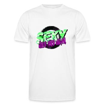 happy vegan meal bday gift idea go vegan food - Männer Funktions-T-Shirt - Weiß - Vorne - AI Model Male 178 dark (178cm)