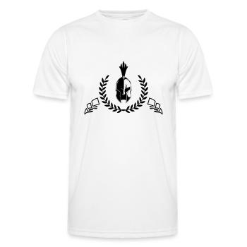 Sparta Helmet - Men's Functional T-Shirt - white - Front - AI Model Male 178 dark (178cm)