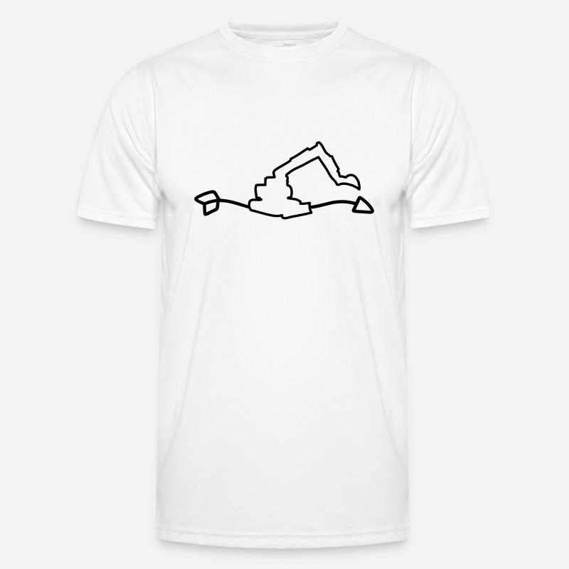 Excavator Arrow - Men's Functional T-Shirt - white