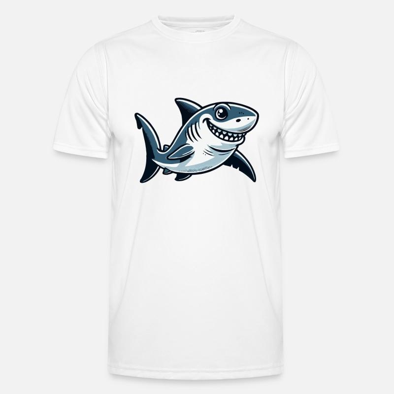 Shark Comic - Men's Functional T-Shirt - white