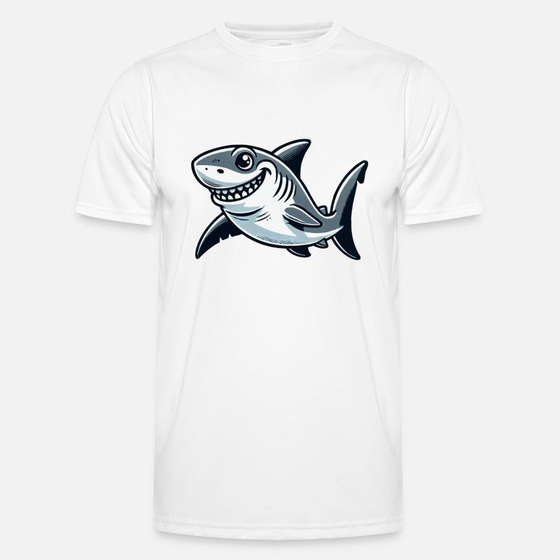 Shark Comic - Men's Functional T-Shirt - white