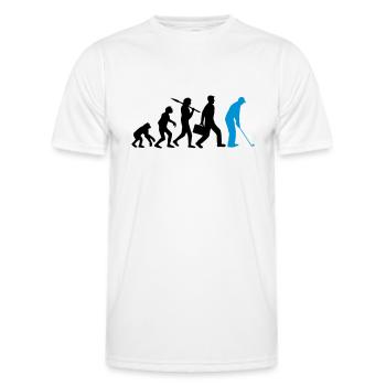 Golf spielen Evolution - Männer Funktions-T-Shirt - Weiß - Vorne - AI Model Male 178 dark (178cm)