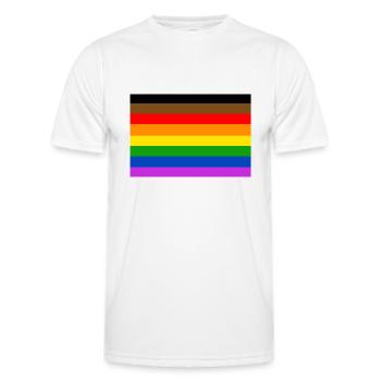 Philadelphia Pride Flag - Men's Functional T-Shirt - white - Front - AI Model Male 178 dark (178cm)