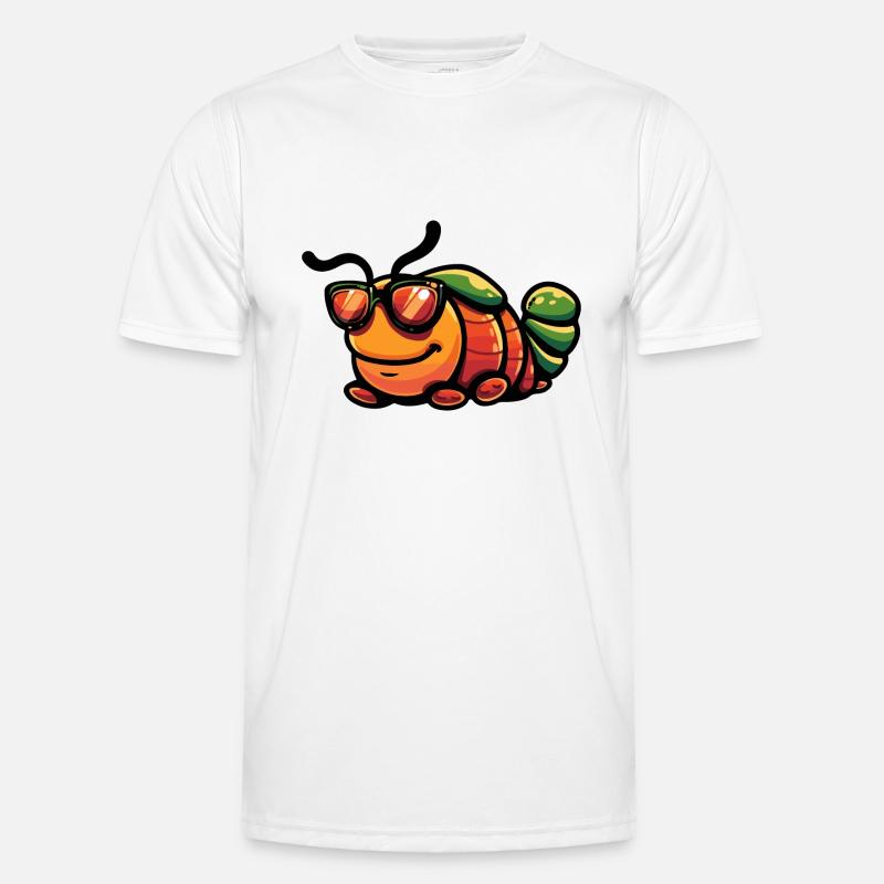 Worm Comic Cool - Men's Functional T-Shirt - white