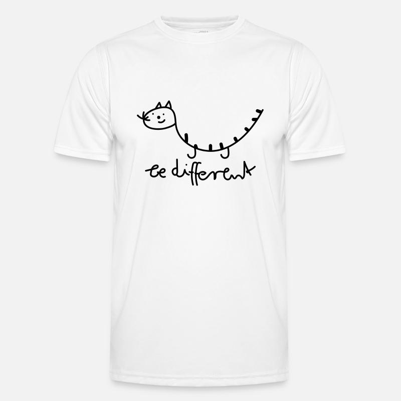 Sei anders Katze Männer Funktions-T-Shirt