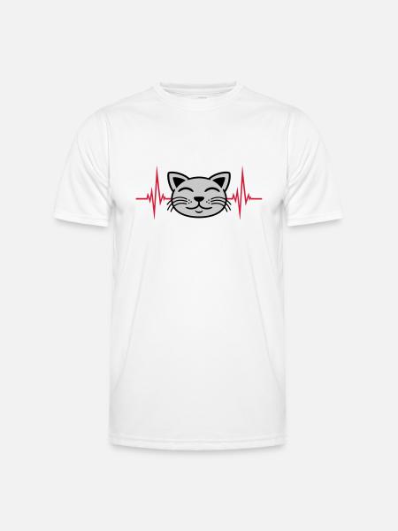 Pulse chat visage heureux - T-shirt sport Homme - blanc