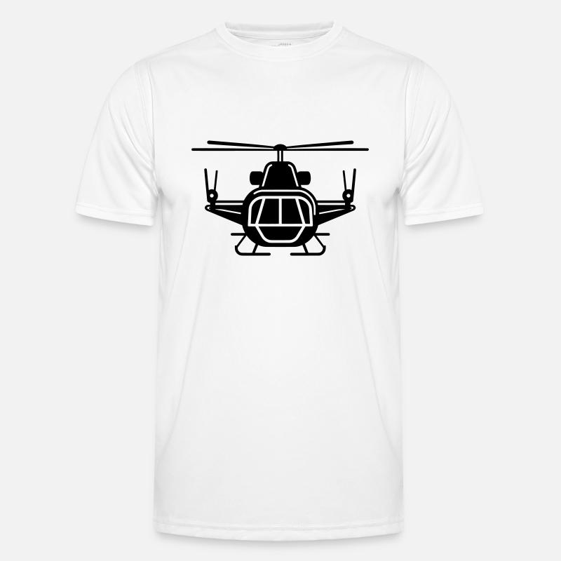 Hubschrauber Männer Funktions-T-Shirt
