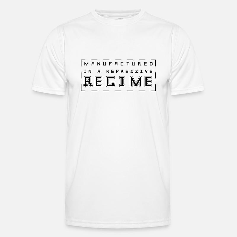 Manufactured is a repressive regime - Men's Functional T-Shirt - white
