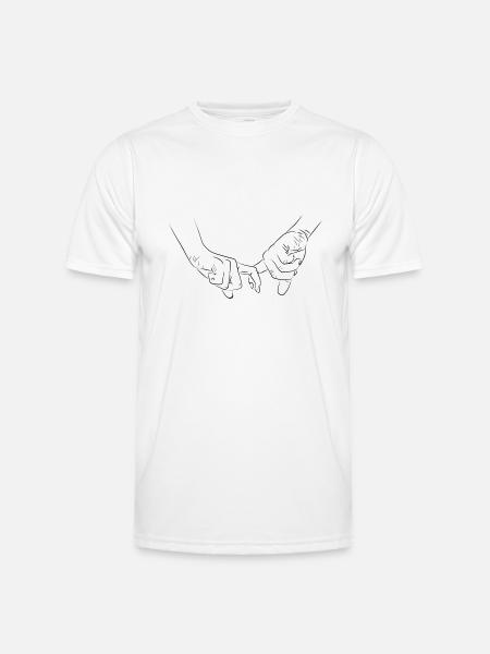 Holding Hands Couple Romantic - Men's Functional T-Shirt - white