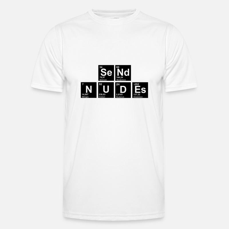 nerdy Send Nudes Männer Funktions-T-Shirt