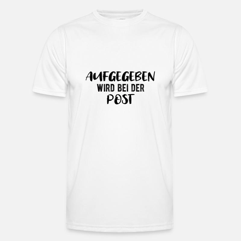 Aufgegeben wird bei der Post! - Männer Funktions-T-Shirt - Weiß