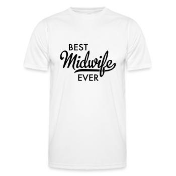 Hebamme - Männer Funktions-T-Shirt - Weiß - Vorne - AI Model Male 178 dark (178cm)