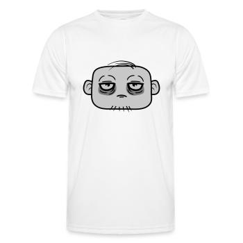 Dark circles under the eyes face - Men's Functional T-Shirt - white - Front - AI Model Male 178 dark (178cm)