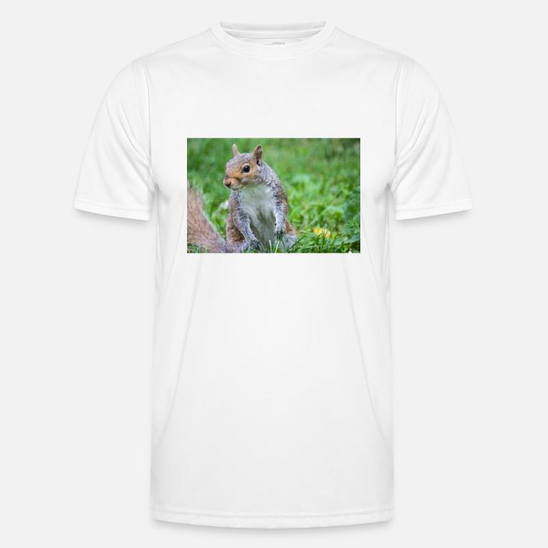 Grey squirrel Grauhörnchen Sciurus carolinensis - Men's Functional T-Shirt - white