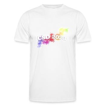 christopher street day CSD 2023 - Männer Funktions-T-Shirt - Weiß - Vorne - AI Model Male 178 dark (178cm)