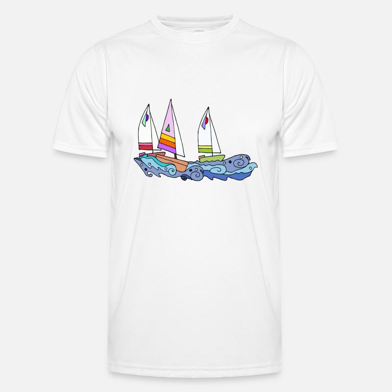 Segelboote Männer Funktions-T-Shirt