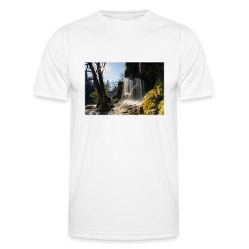 Chutes du Voile - T-shirt sport Homme - blanc - Devant - AI Model Male 178 dark (178cm)