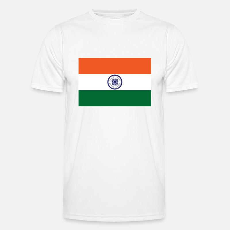 Indien - Männer Funktions-T-Shirt - Weiß