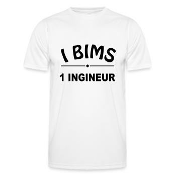 I BIMS 1 INGINEUR - Männer Funktions-T-Shirt - Weiß - Vorne - AI Model Male 178 dark (178cm)