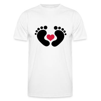 baby - Men's Functional T-Shirt - white - Front - AI Model Male 178 dark (178cm)