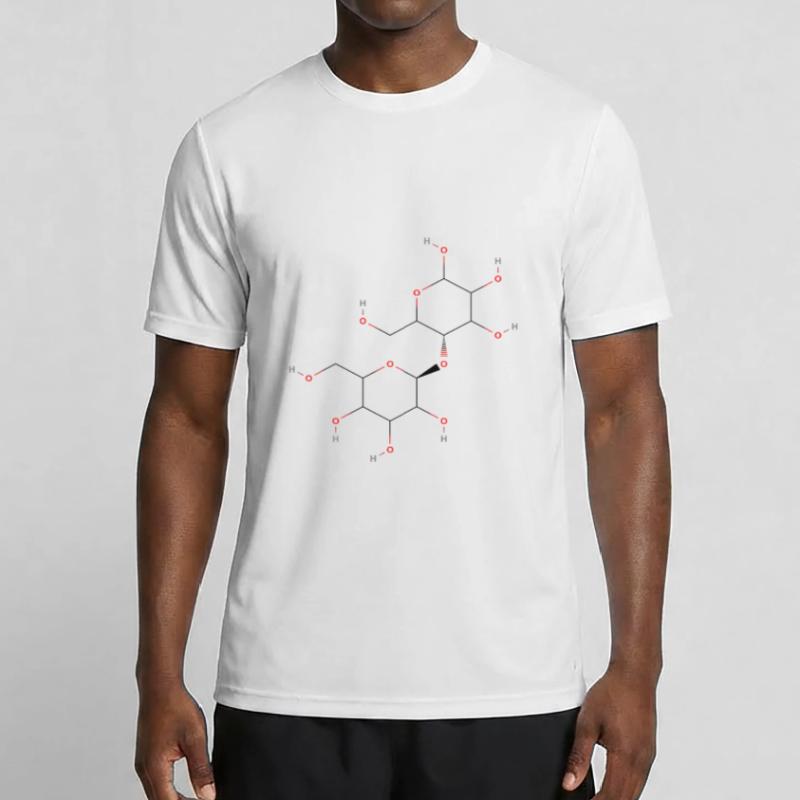 Molécule de cellulose - Formule structurale colorée T-shirt sport Homme