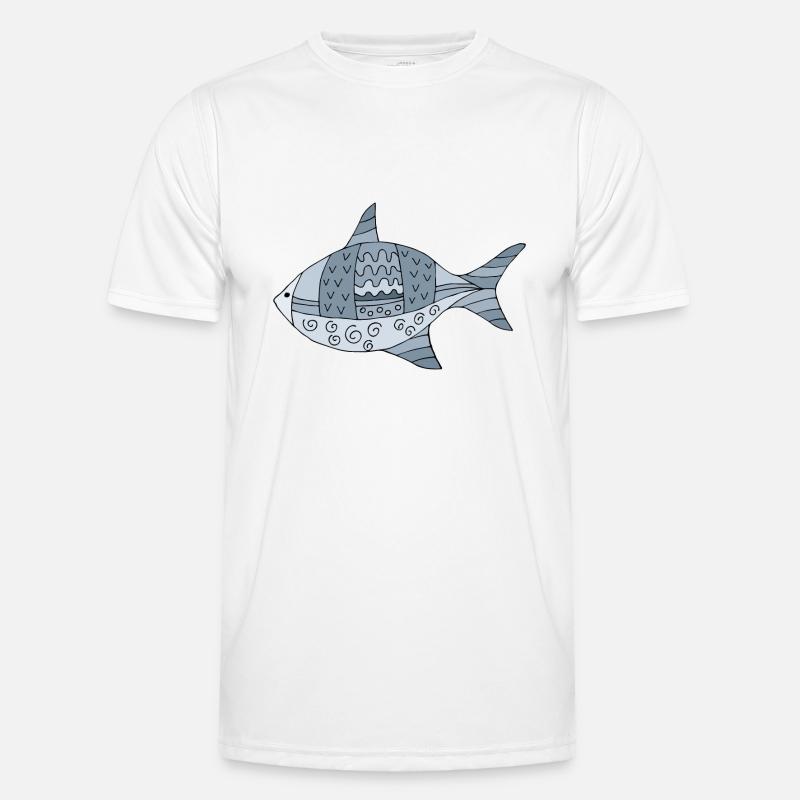 Fisk - Funktionsshirt til herrer - hvid