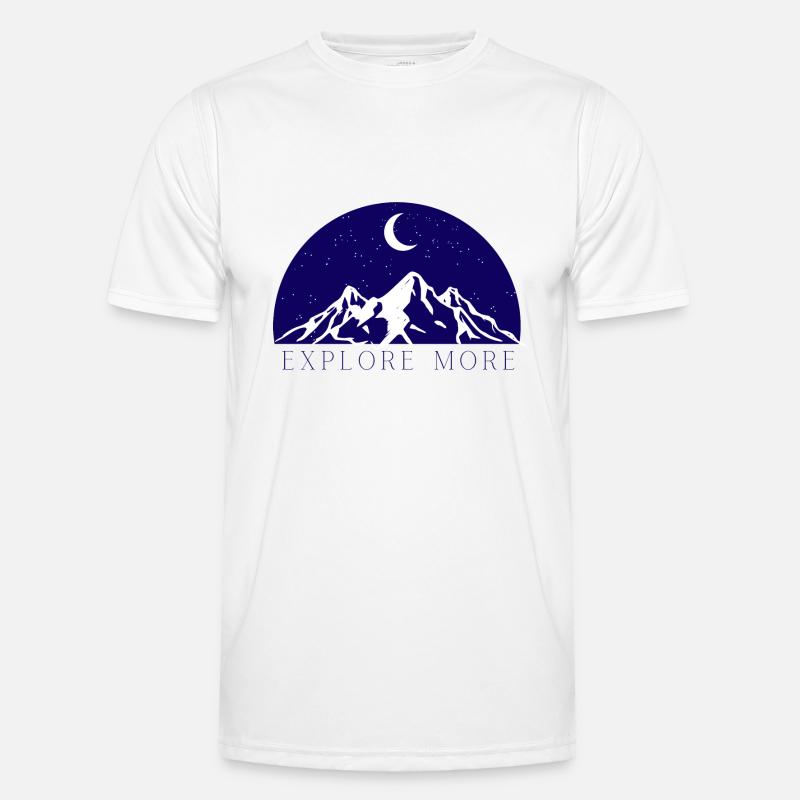 Explore more - Men's Functional T-Shirt - white