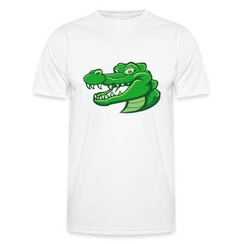 Walter le crocodile - T-shirt sport Homme - blanc - Devant - AI Model Male 178 dark (178cm)