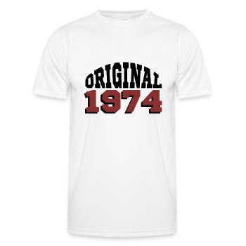 Original 1974 - T-shirt sport Homme - blanc - Devant - AI Model Male 178 dark (178cm)